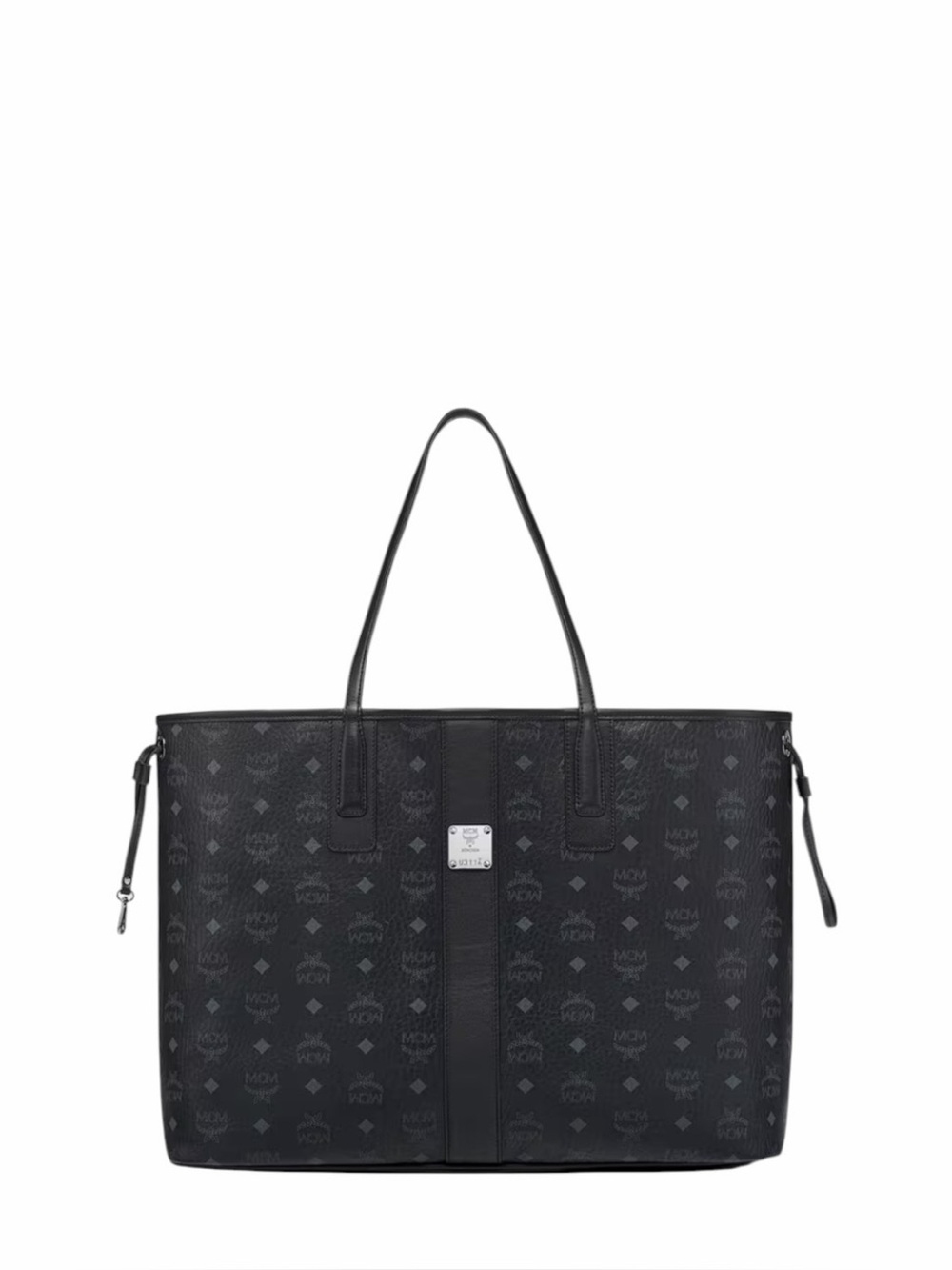 MCM Reversible Medium Liz Visetos Coated Canvas & Leather Tote Bag w/ Pouch